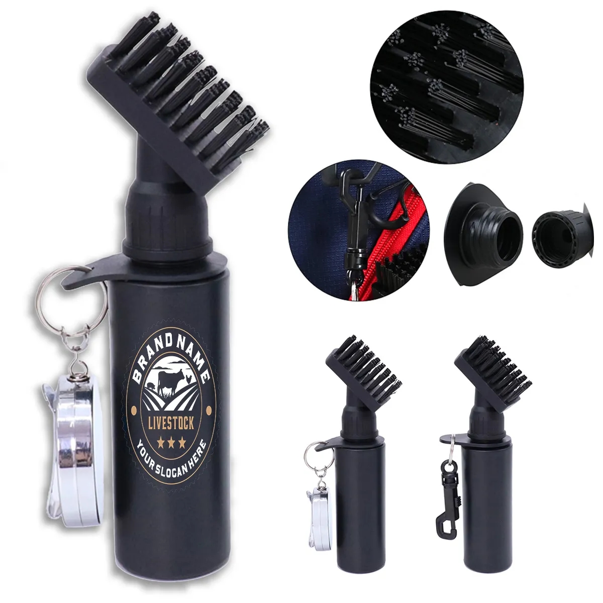 Water Spray Portable Golf Club Cleaner Brush Tool 1