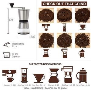 Portable Stainless Steel Coffee Bean Grinder 8