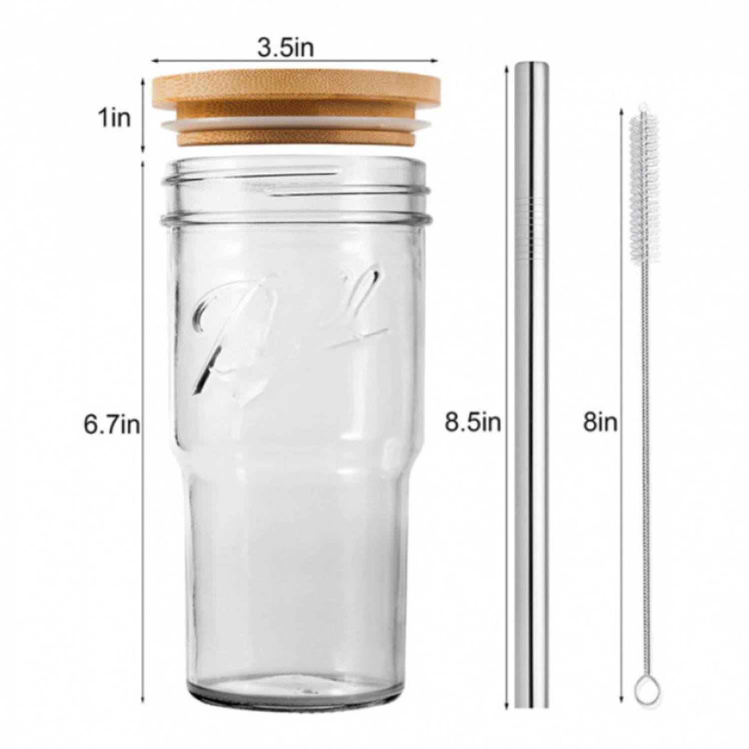 24oz Large Capacity Drinking Glass for Summer Cold Drinks 6