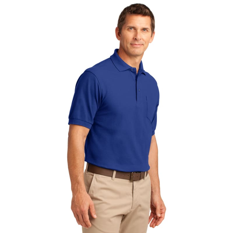 Port Authority Silk Touch Polo With Pocket. 64
