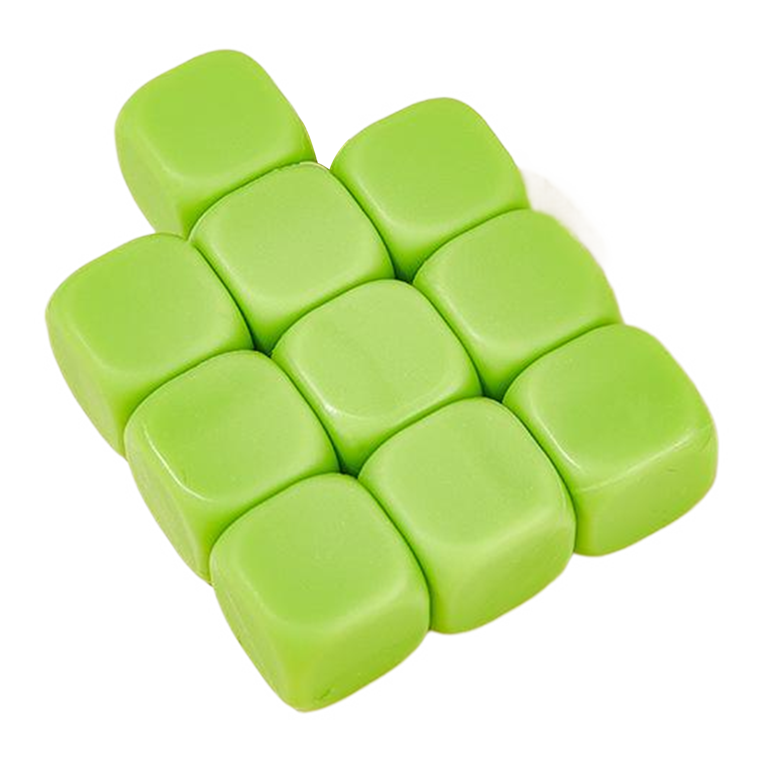 10 Pcs Silicone Stone Catching Dice Game w/ Pouch 2