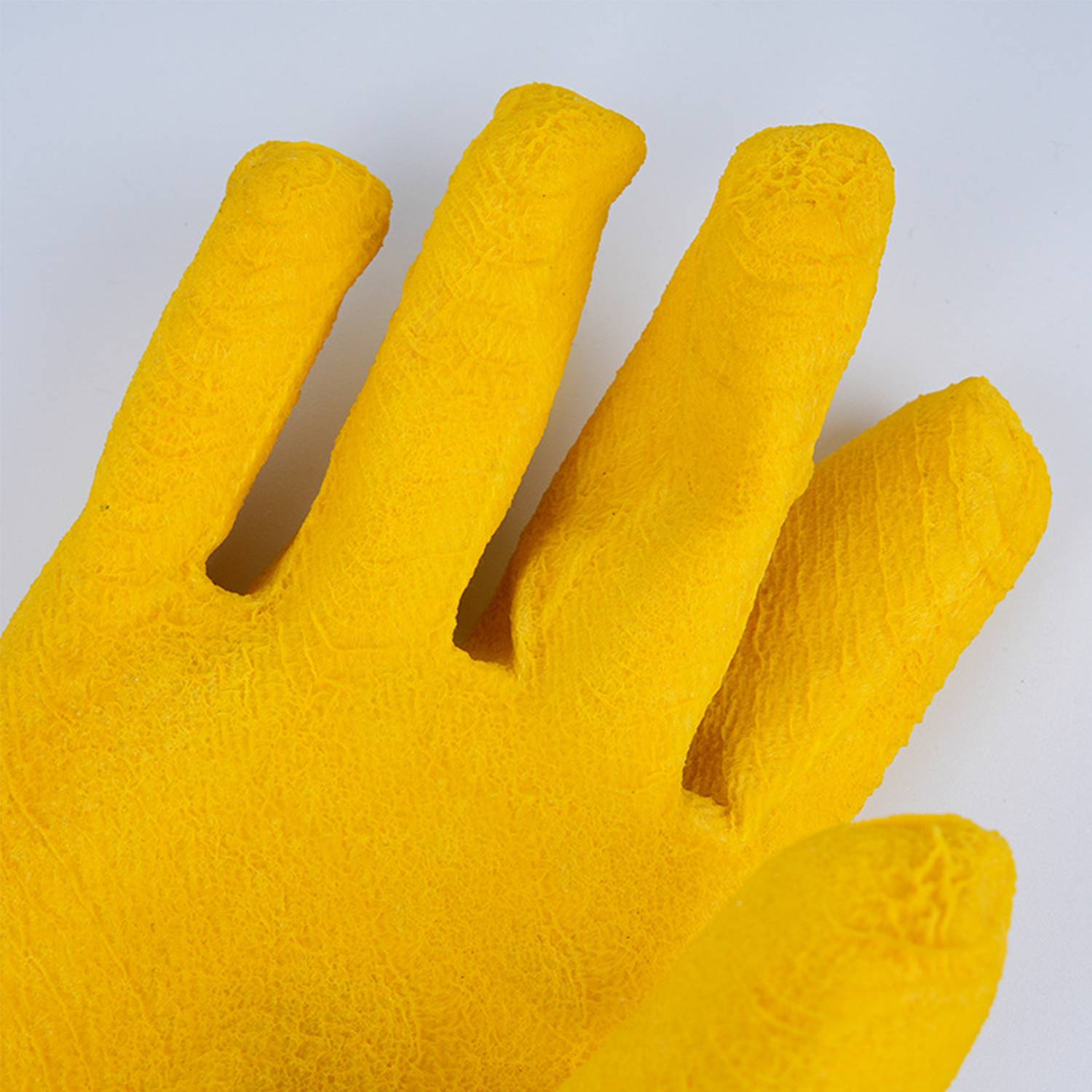 Safety Rubber Palm Gloves Cotton Canvas Liner 3