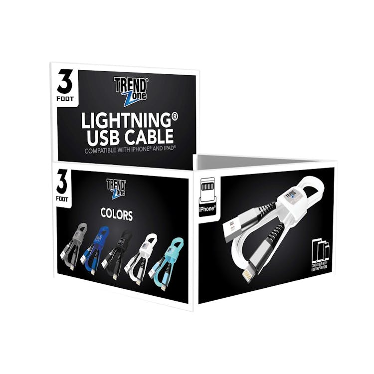 Lightning USB Cables - Assorted Colors 3' 1