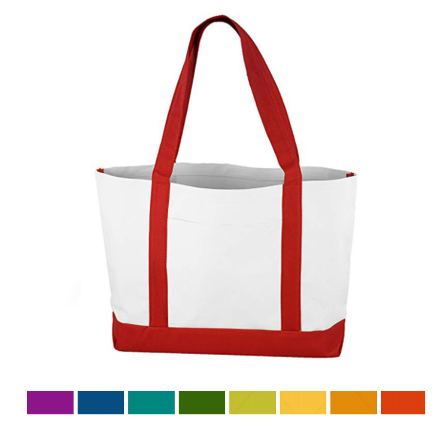 Canvas Tote Bag With Front Pocket, custom tote bag with logo imprint 3