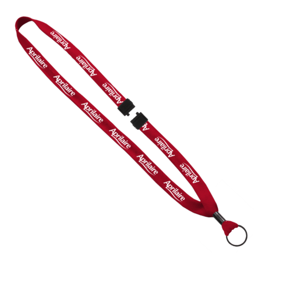 5/8" Polyester Shoelace Lanyard with Metal Crimp & Split-Ring 85