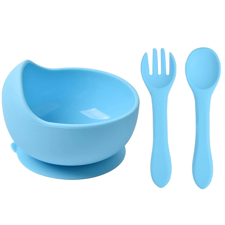 Silicone Suction Bowls for Baby with Spoon and Fork 20