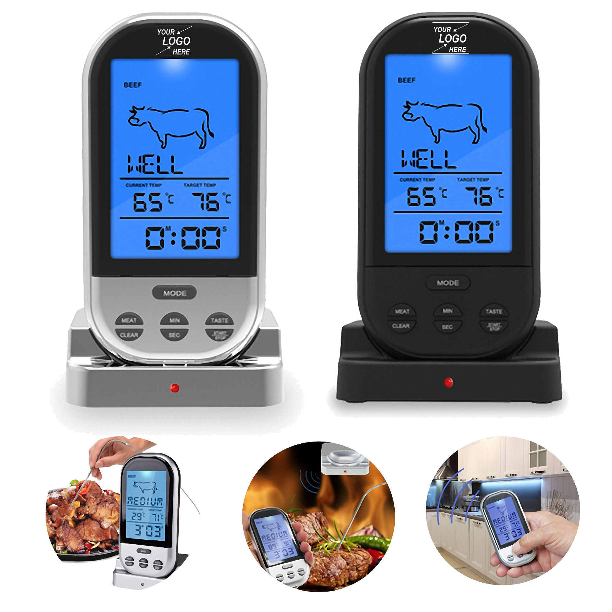 Wireless Meat Thermometer for BBQ Grill 2
