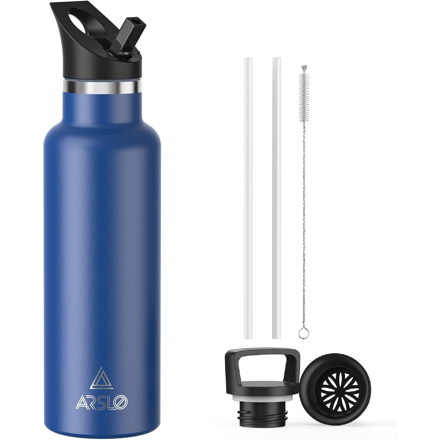 Sport narrow mouth Water Bottles, Stainless Steel Double Wall With Straw Lid 3