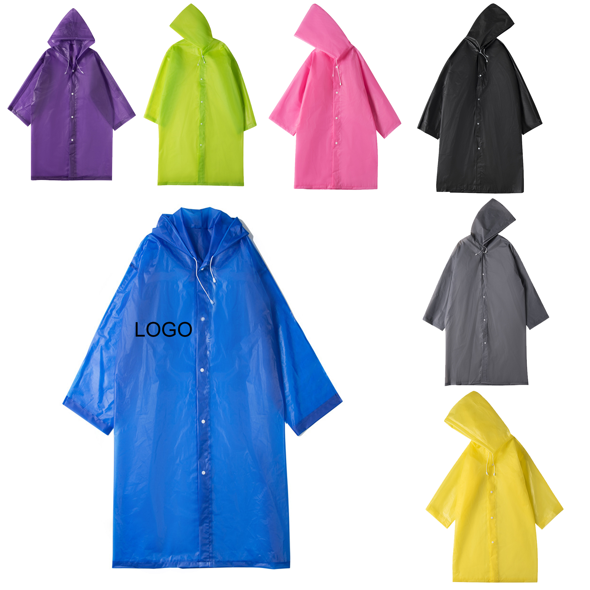 Adult EVA Non-disposable Raincoat 1