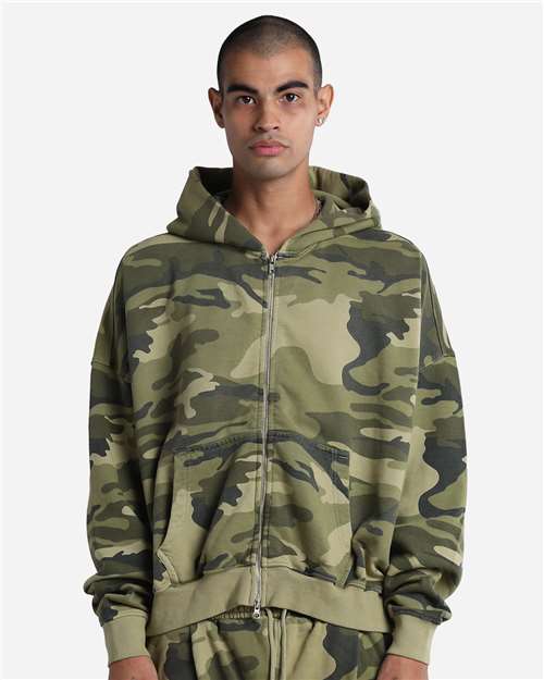 Unisex Garment-Dyed Cropped Full-Zip Hoodie Sweatshirt - SHGCZ, custom hoodie or sweatshirt with logo imprint 15