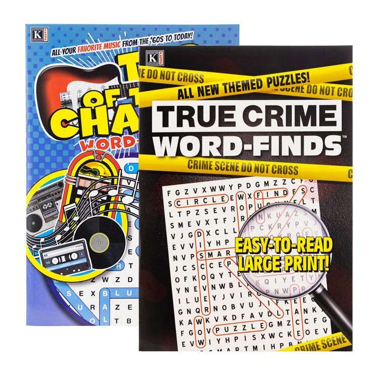 Music and True Crime Word Finds Books - Two Titles 1