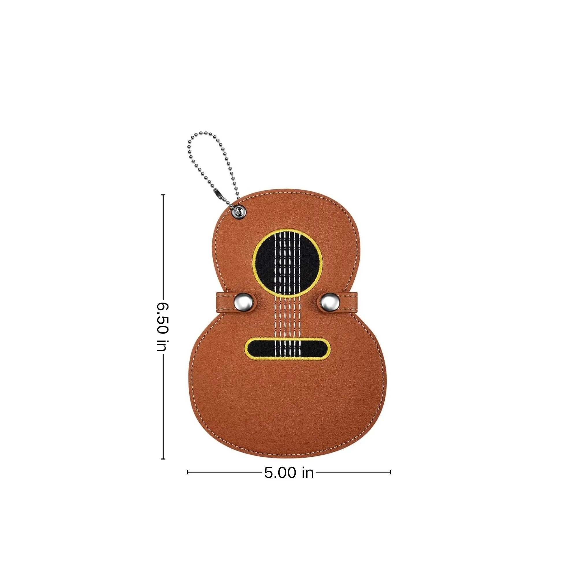 Large Capacity Leather Embroidered Guitar Pick Bag 2