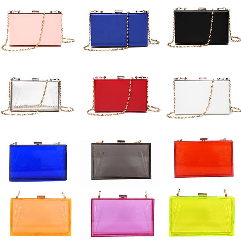 Women's Clear Wallet Acrylic Handbag Messenger Bag 5