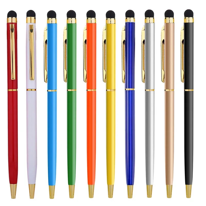 Gold Trim Metallic Twister Stylus Pen 1