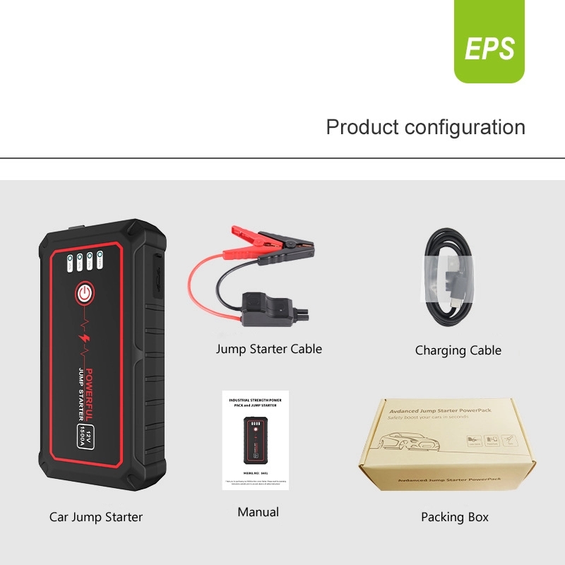 12V Emergency Power Supply Car Jump Starter 8