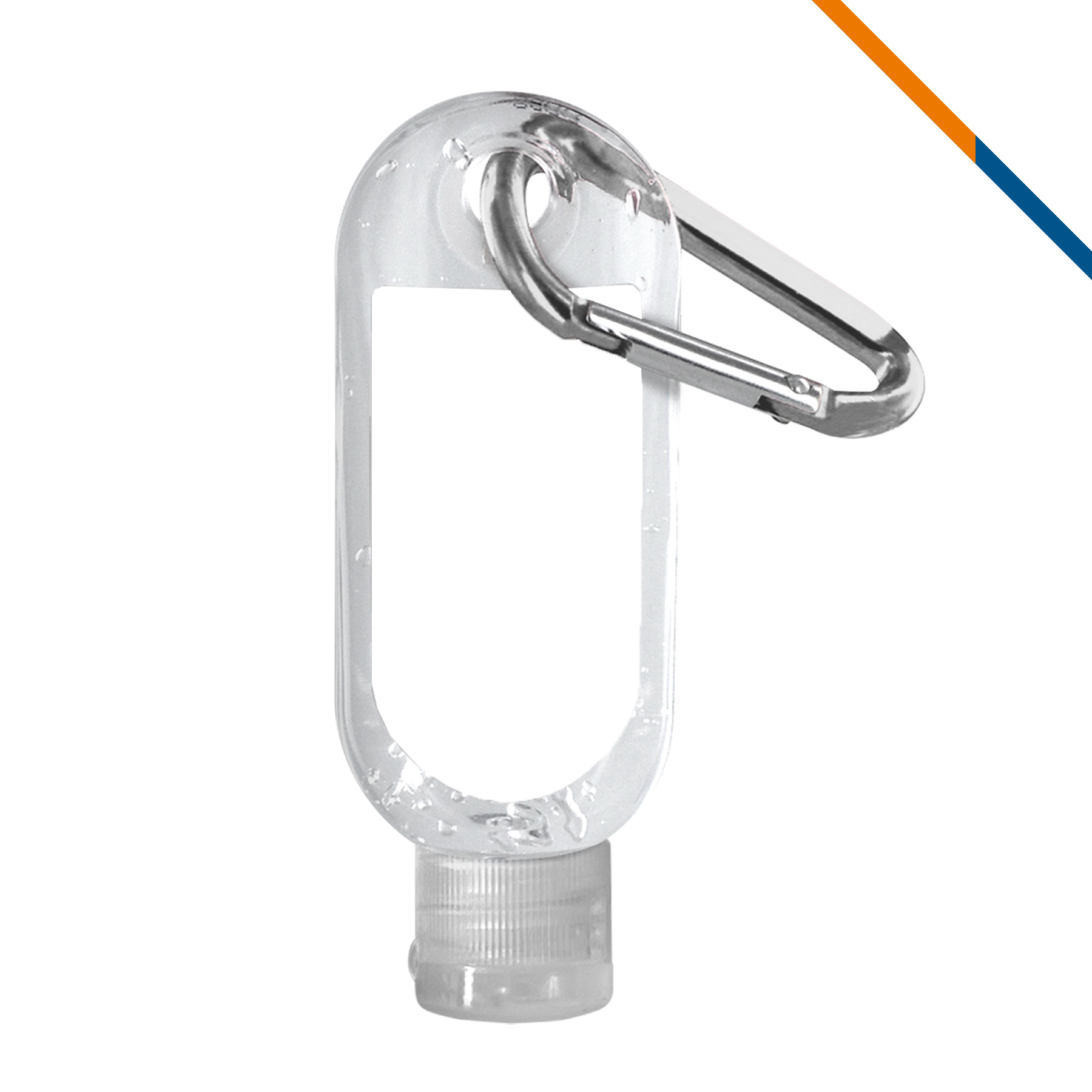 PureVibe Clear Bottle Clear Sanitizer With Carabiner - 1.9 OZ. 2