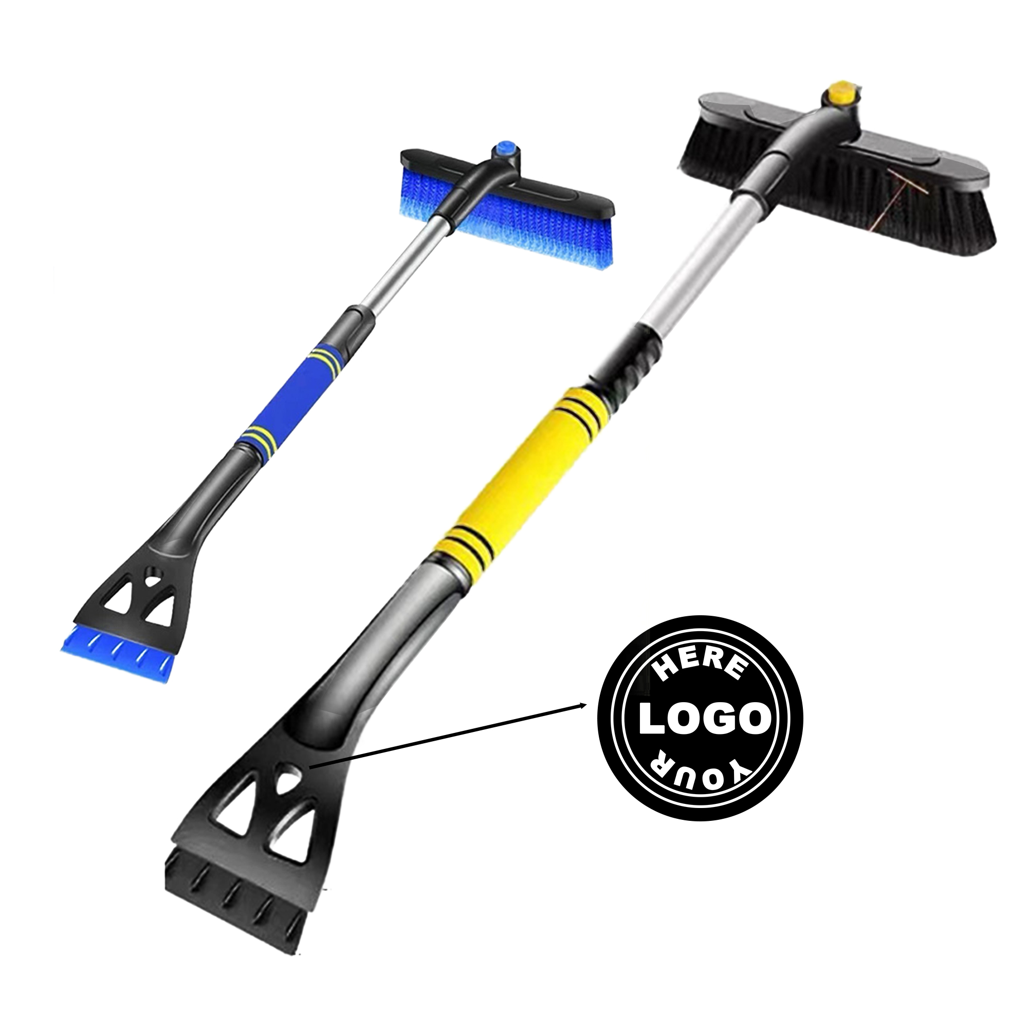 25 inch Snow Brush and Detachable Ice Scraper 2