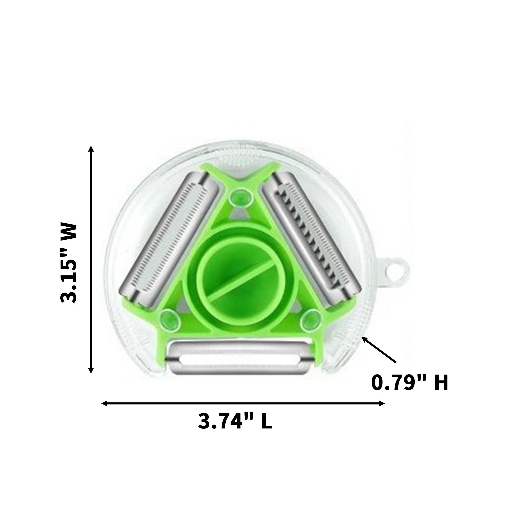 Stainless Steel Three Blade Tri Peeler 3.74" Length X 3.15" Width X 0.79" Height 4