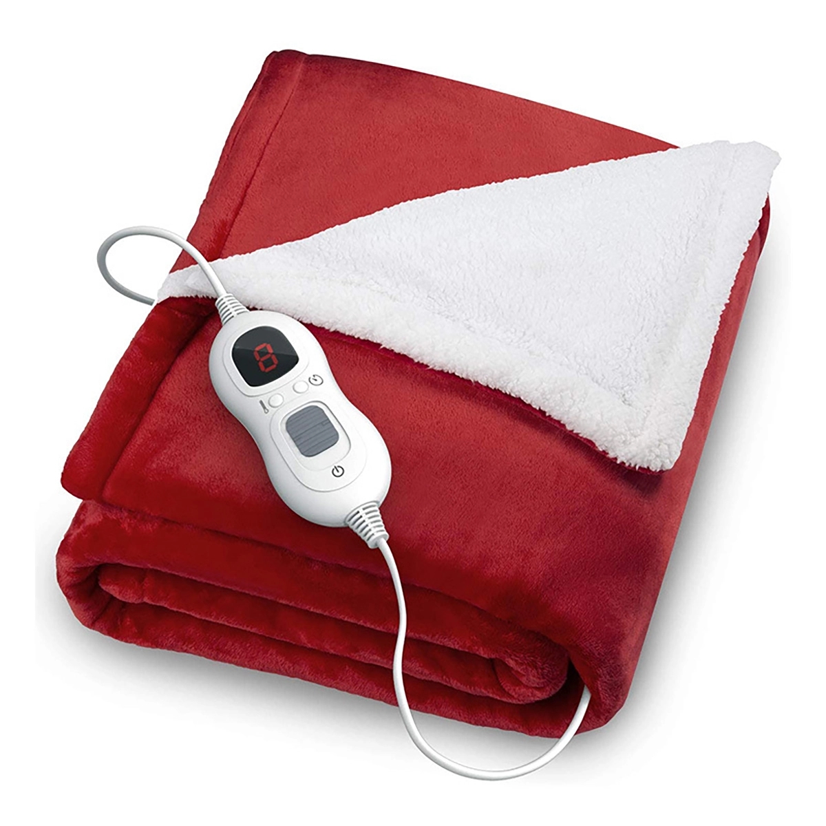 Heated Blanket Electric Throw Red 50" x 60" Fast Heating 2