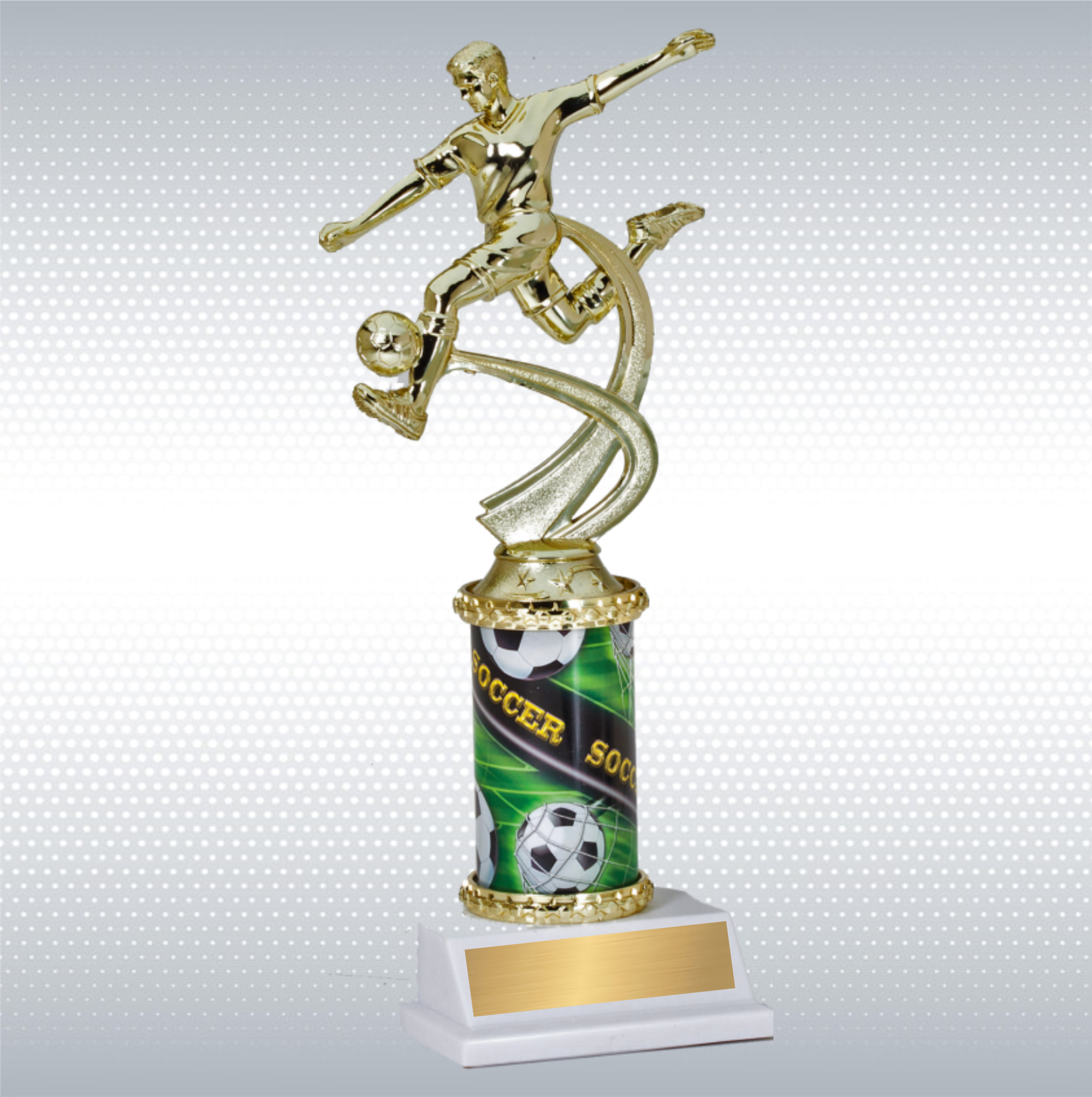 Assembled Soccer Female Trophy w/ White Base 5