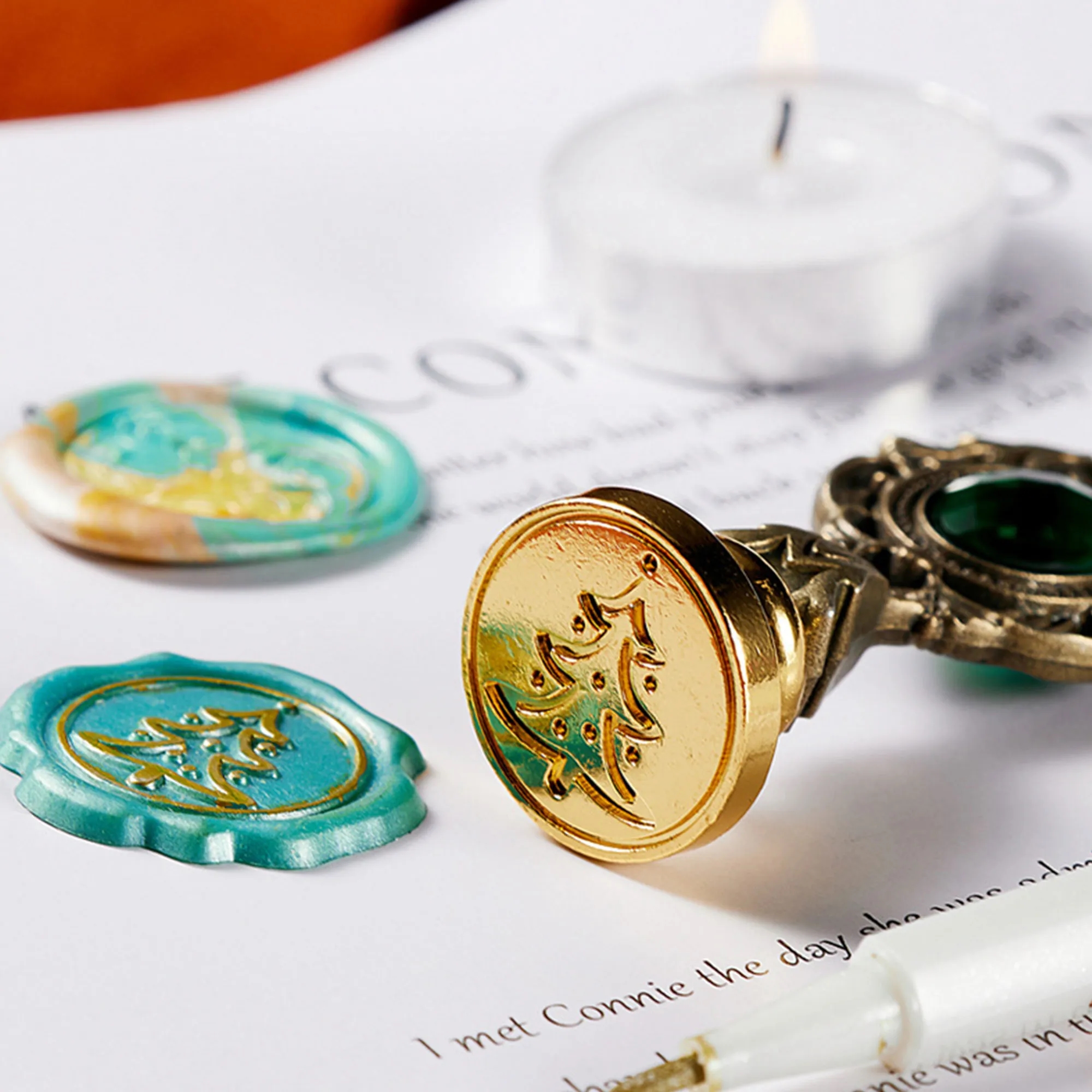 Elegant Vintage Wax Seal Stamp Set With Wax Beads For Gifts 2