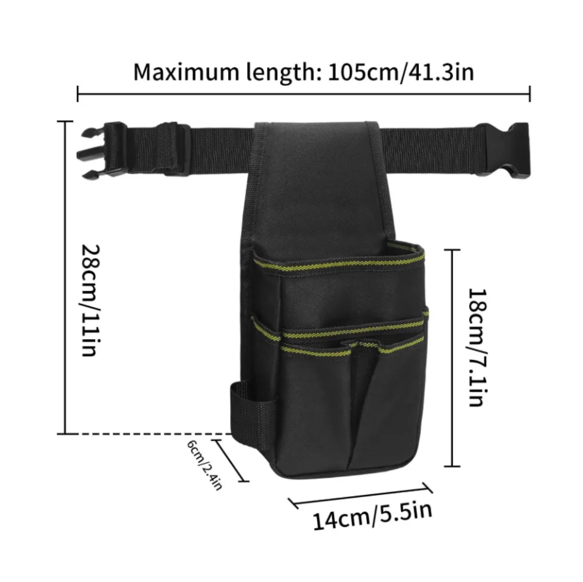 Heavy Duty Adjustable Tool Pouch Belt Waist Bags 3