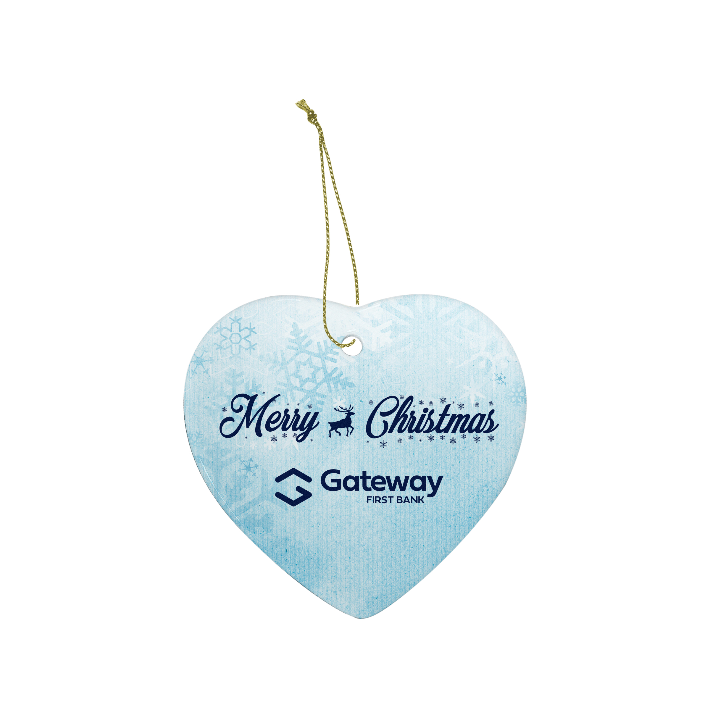 Heart Ceramic Holiday Ornament 7