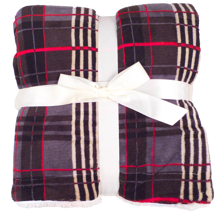 Lambswool Microsherpa Plaid Throw 1