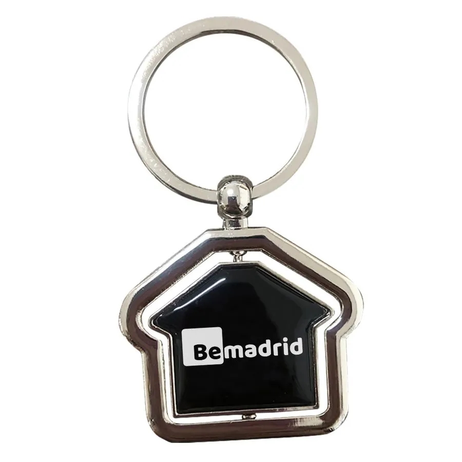 Spinning House Metal Keychain 4