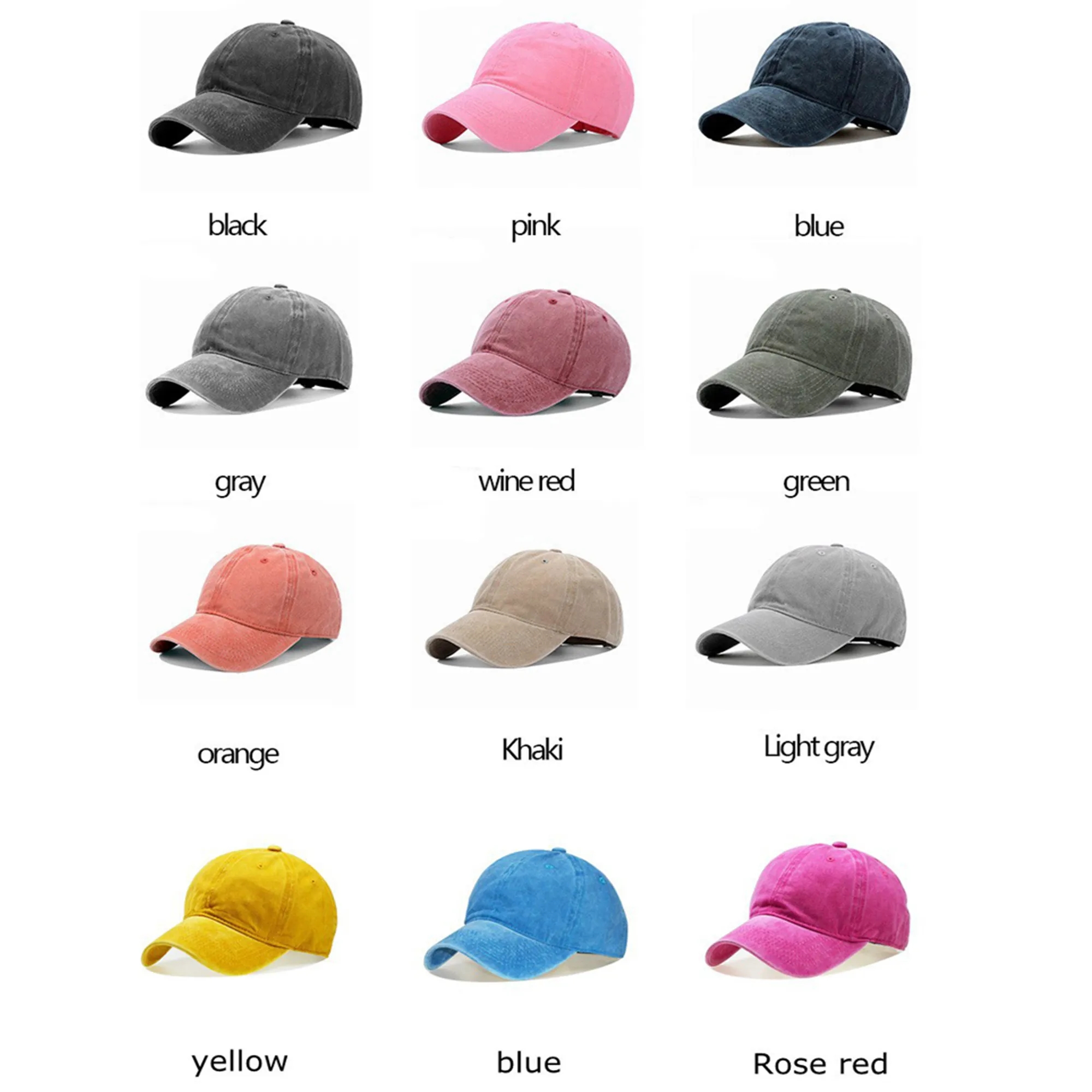 Outdoor 6 Panel Structured Washed Baseball Cap 2