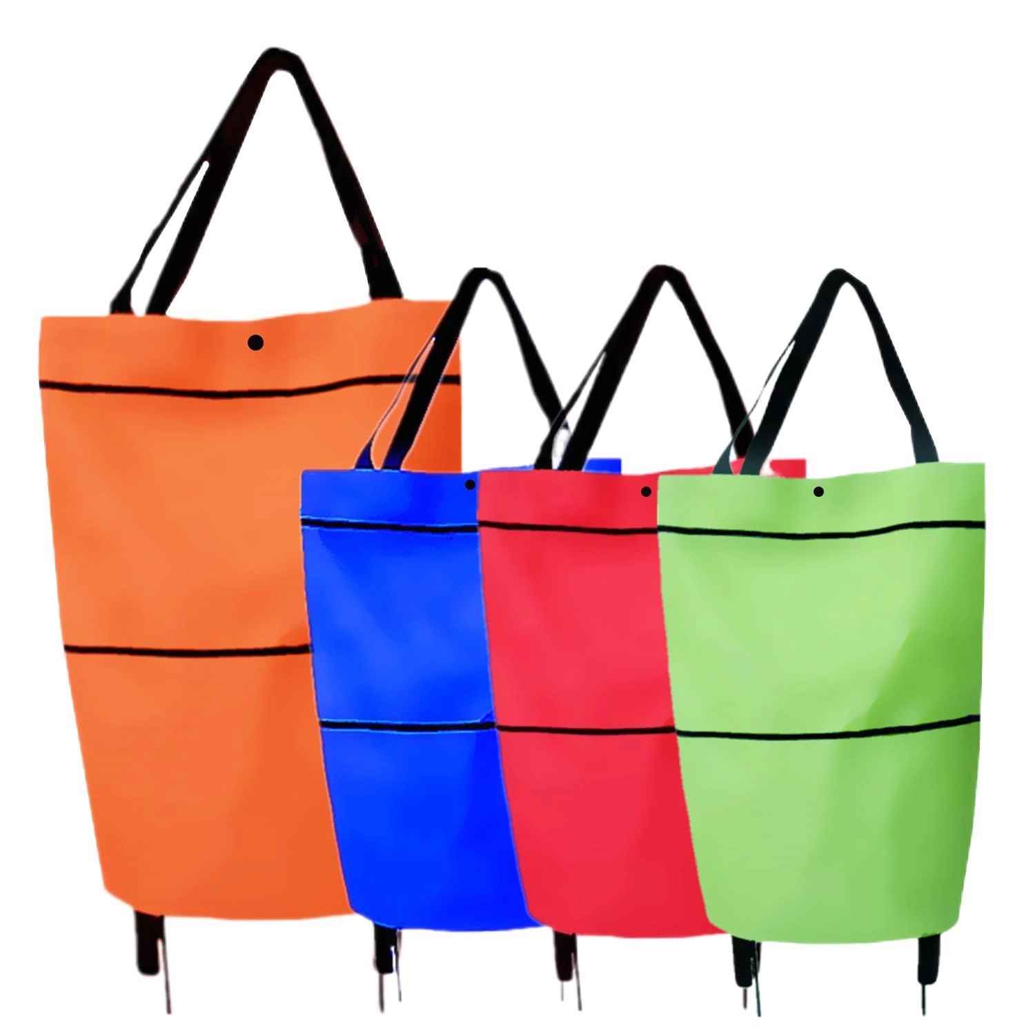 Folding Shopping Bag Collapsible Trolley With Wheels 3