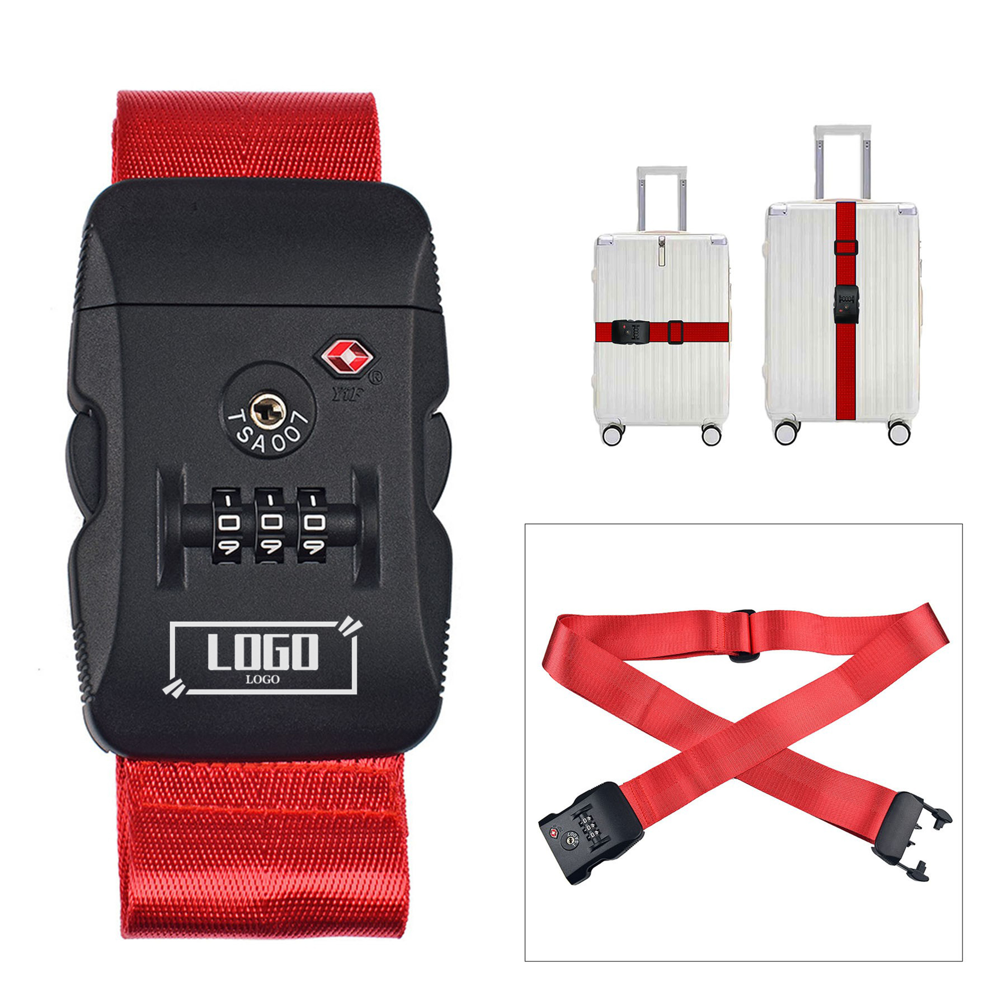Adjustable Luggage Strap With TSA Approved Lock For Travel 2