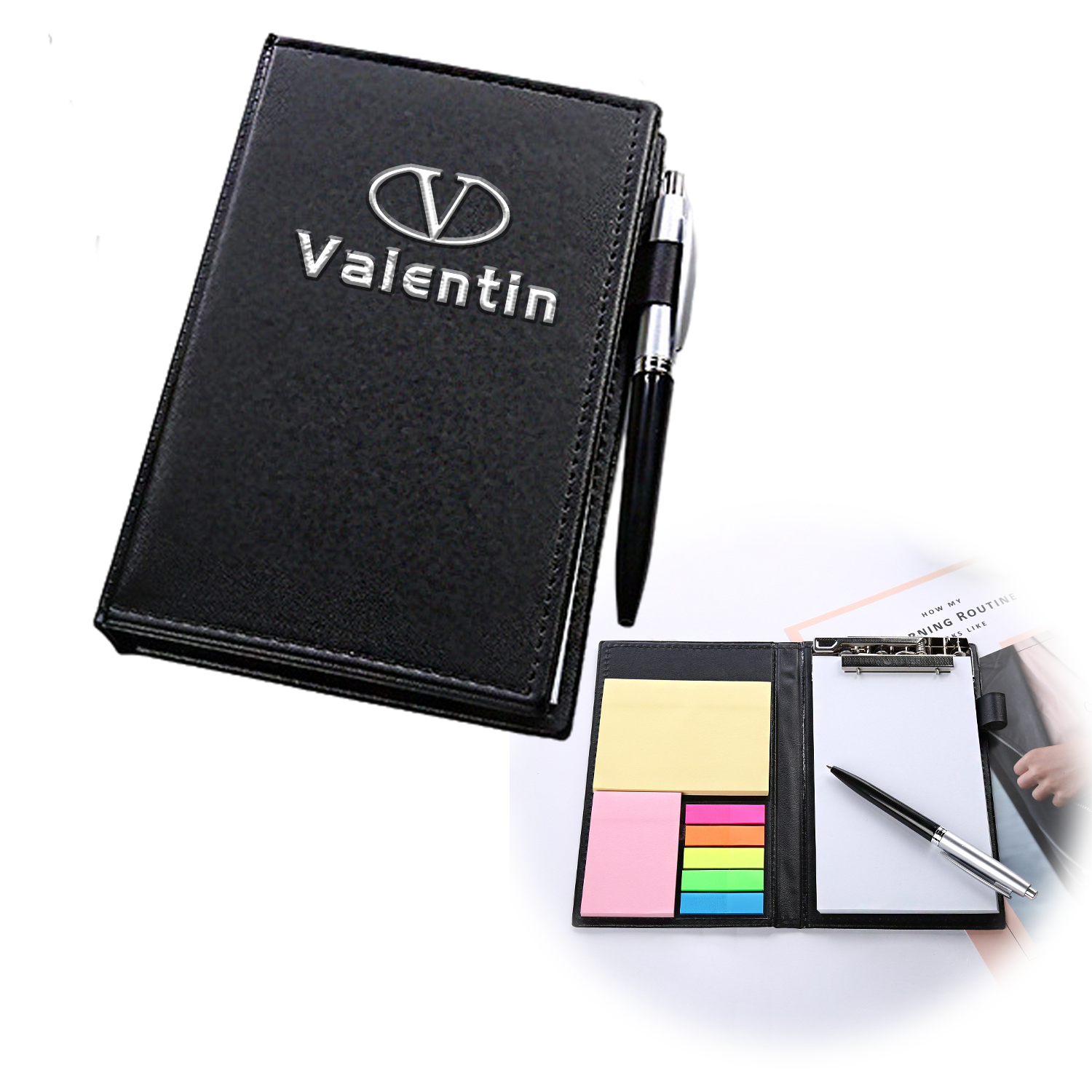 Notebook With Sticky Notes And Pen 1