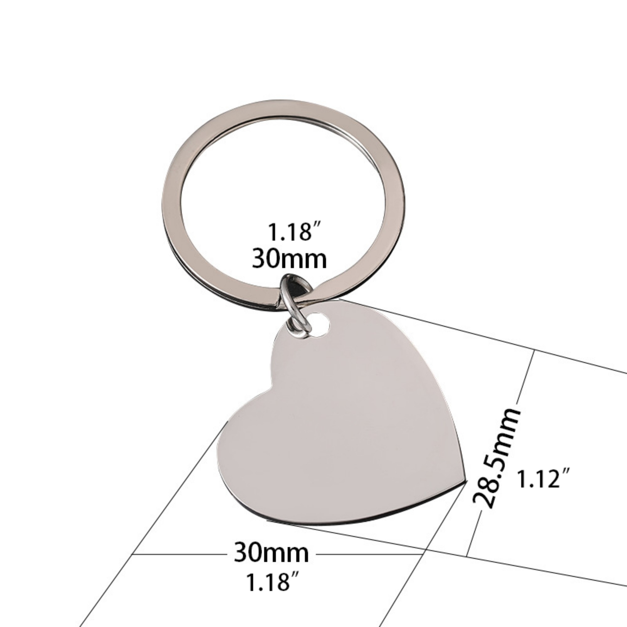 Metel Heart Shape Keychain 2