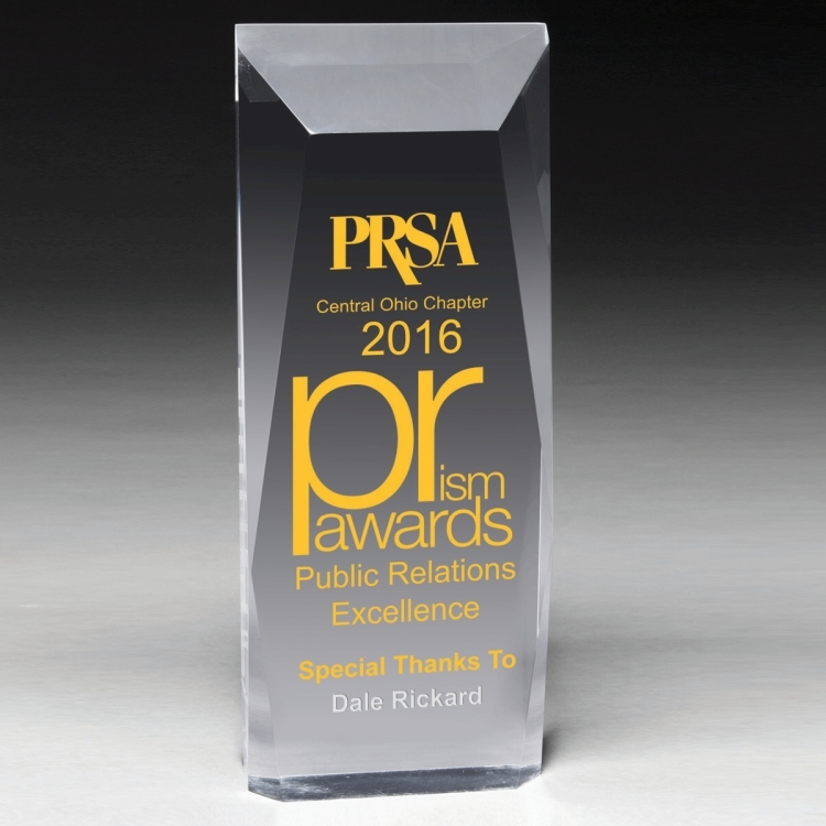 Faceted Obelisk Award - 9 3/4" 4-Color Process 6