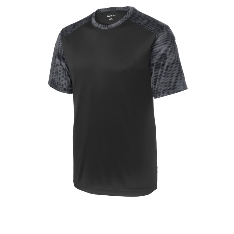 Sport-Tek CamoHex Colorblock Tee. 31