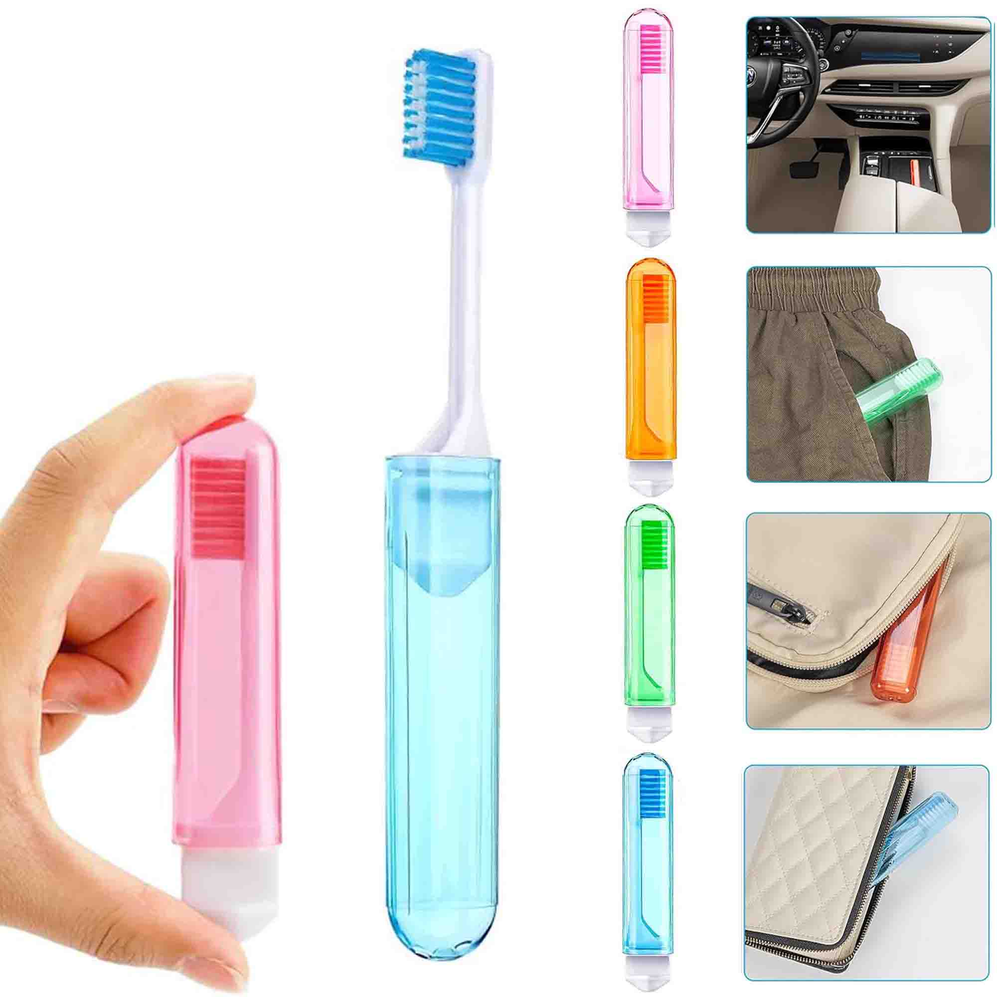 Travel Portable Folding Toothbrush with Soft Medium Bristles 1