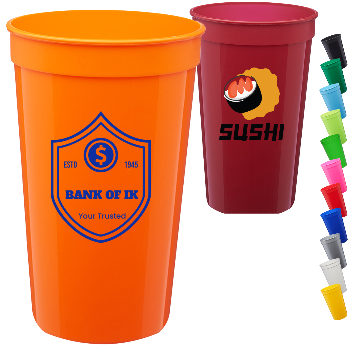 22 oz. Large Plastic Stadium Cup w/ Custom Imprint 3