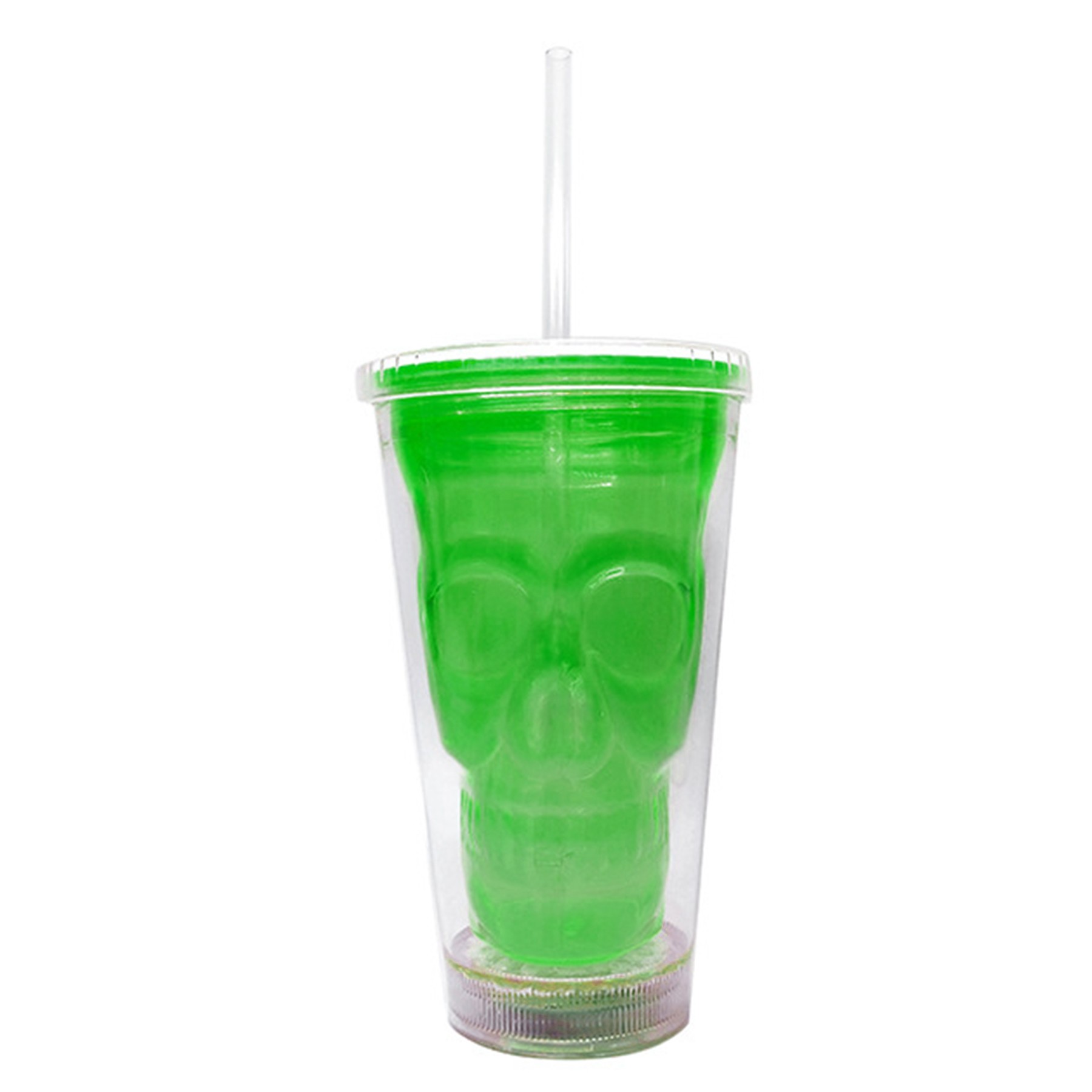 15.2Oz Led Skull Straw Cup 1