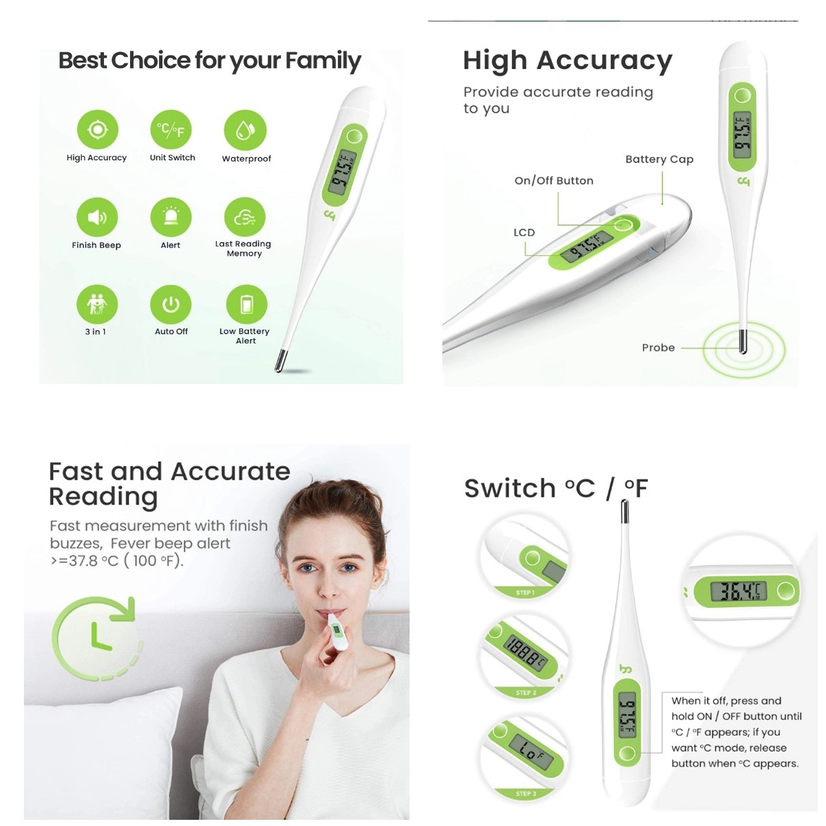 Thermometer for Adults Oral for Fever Medical 2