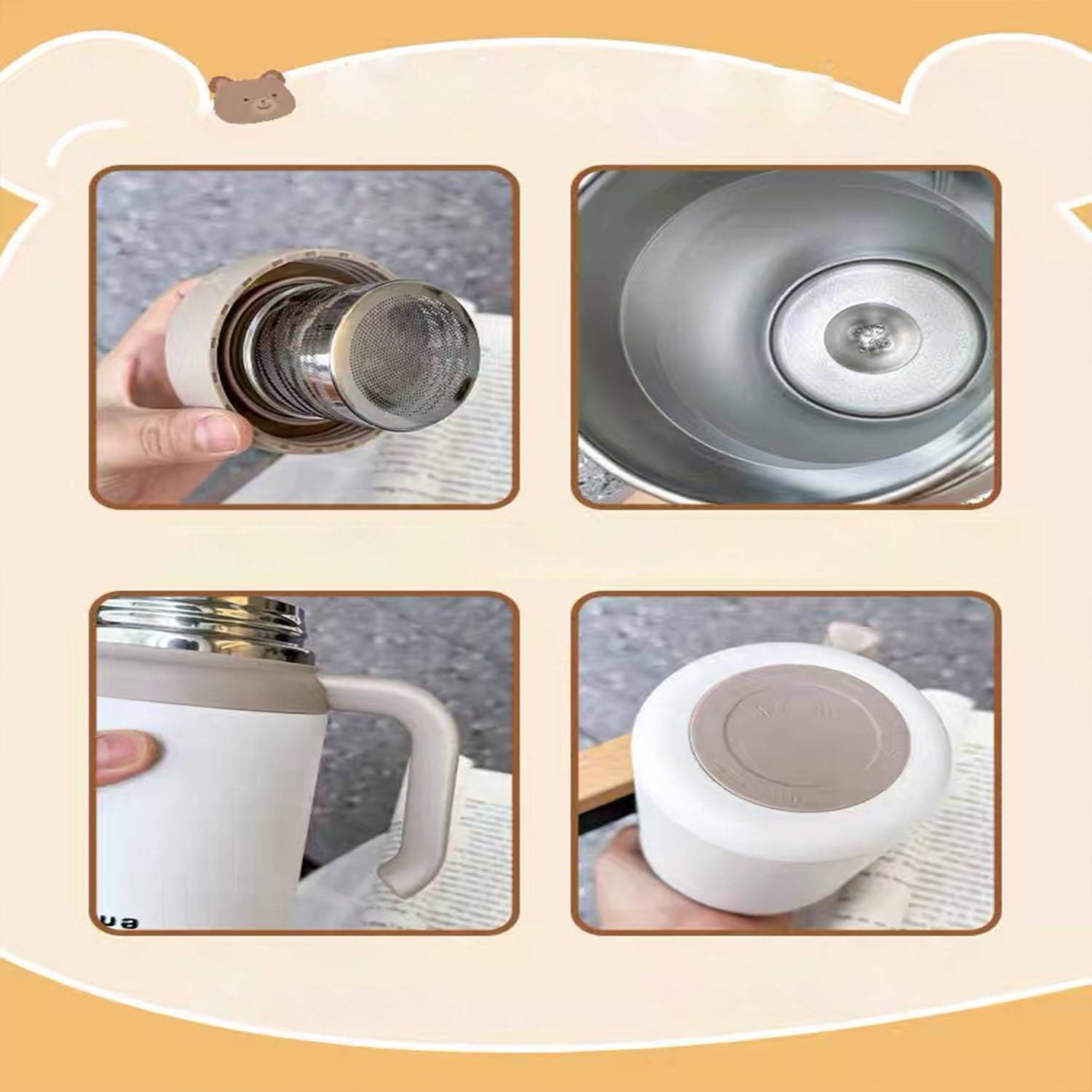 26.4oz Stainless steel office insulated cup with handle 4