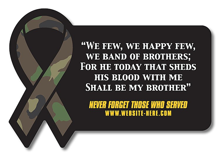 Magnet - Rectangle with Awareness Ribbon Side (3.5625x2.45) - 20 Mil. 1