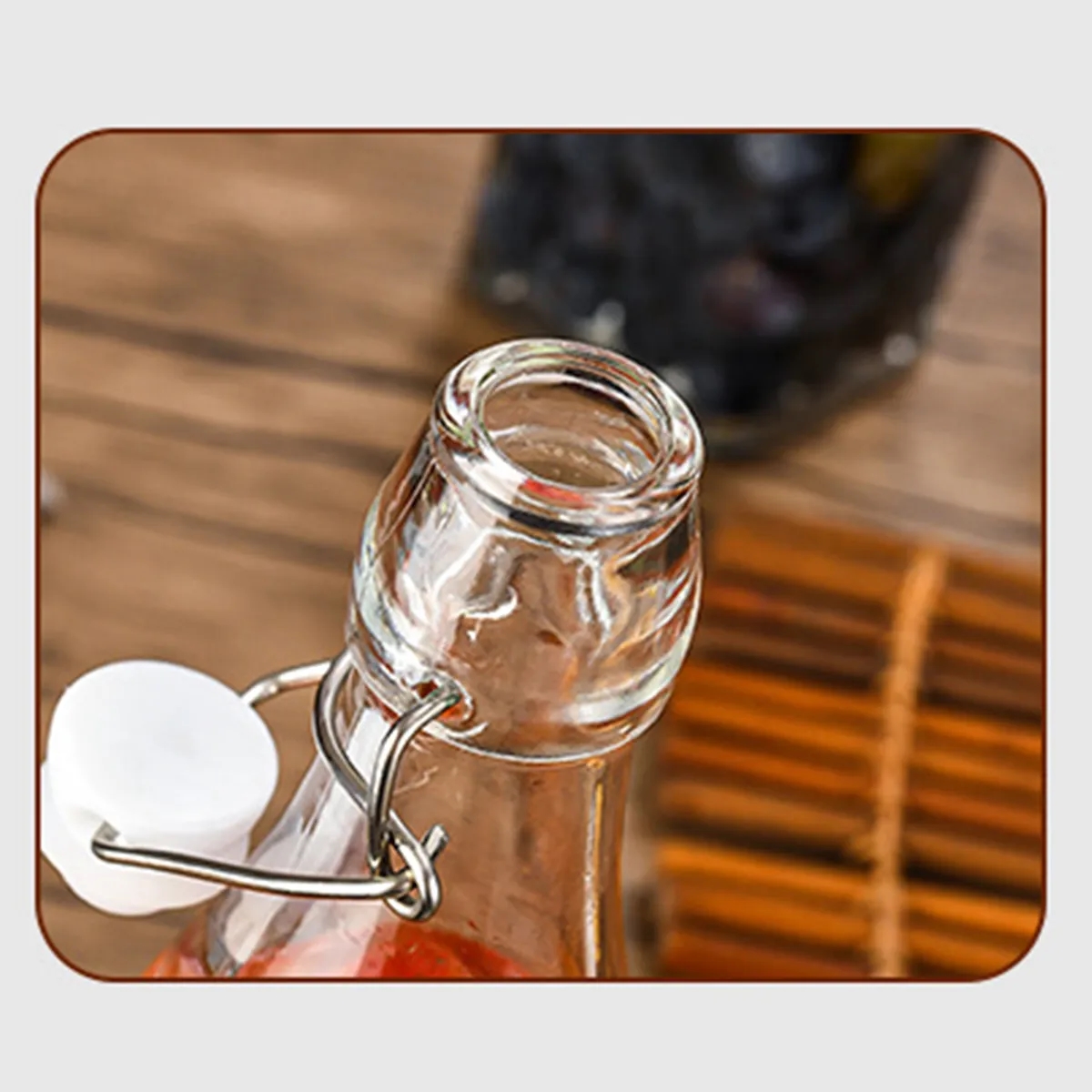 17OZ. Transparent Glass Beverage Beer Wine Fruit Bottle 2