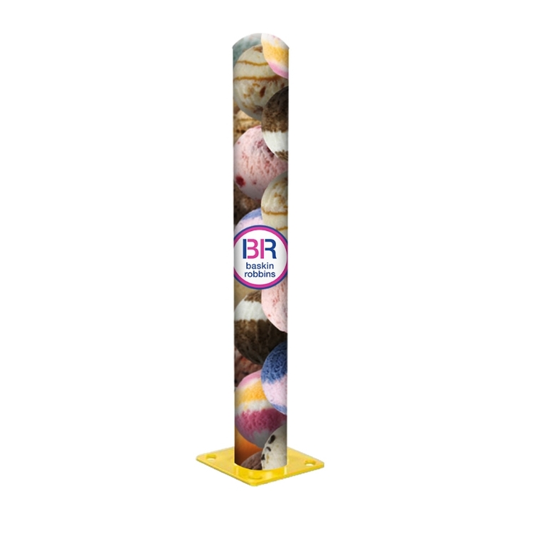 Bollard pole sleeve Cover - 4.5"Dia x 52"H 2