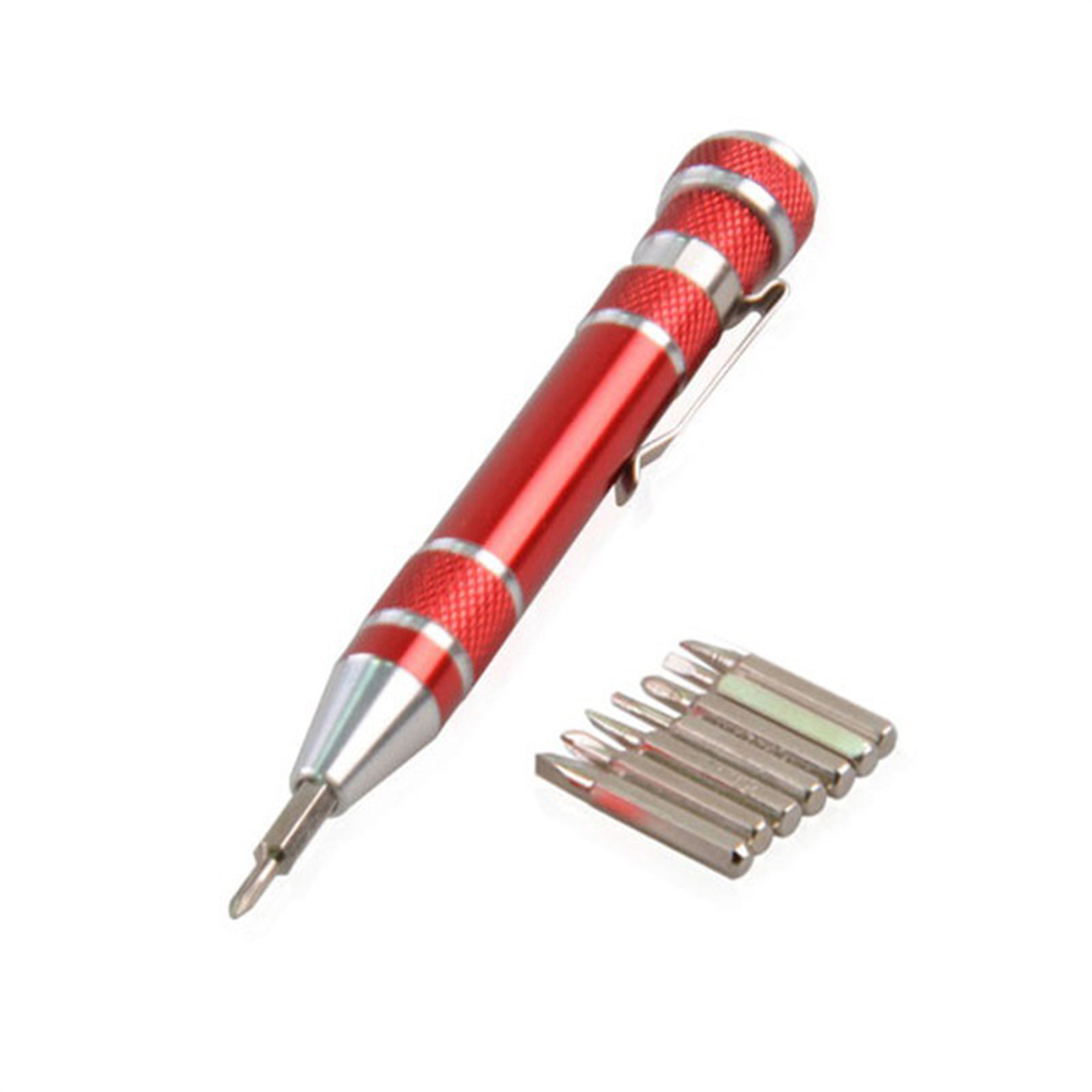 8 In 1 Multifunction Aluminum Pen-Style Screwdriver Tool Kit 1