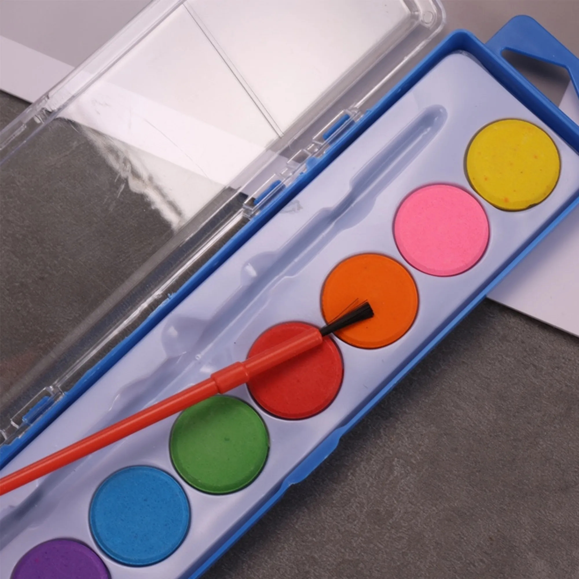 8-Color Solid Watercolor Paint Set For Kids 3