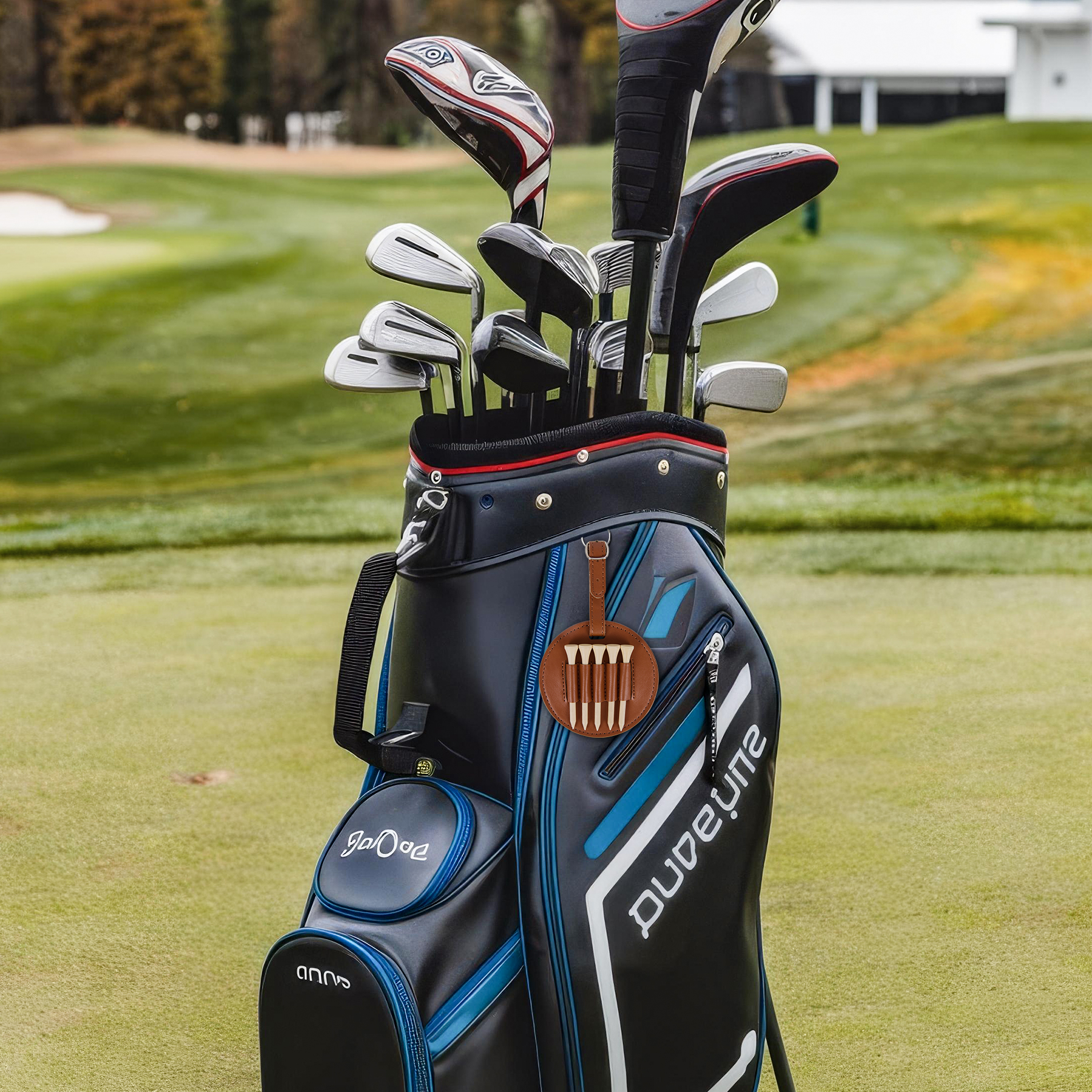 PU Leather Golf Tee Holder 5