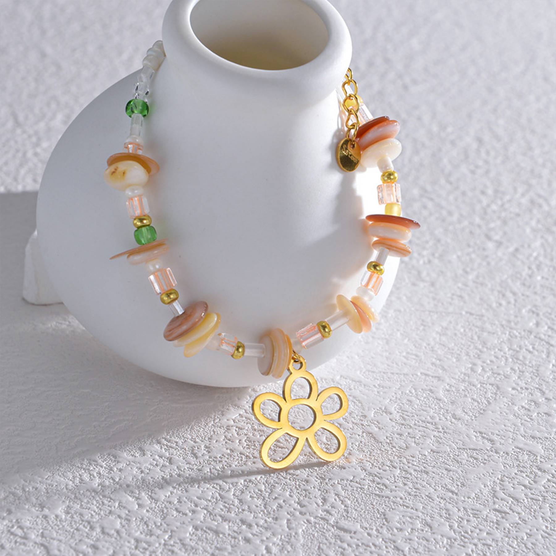 Steel Simple irregular crushed stone gilded bracelet 4