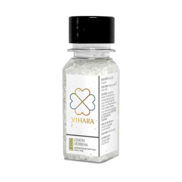 2 oz. Lemon Verbena Bath Salts in Tall Square Jar 2