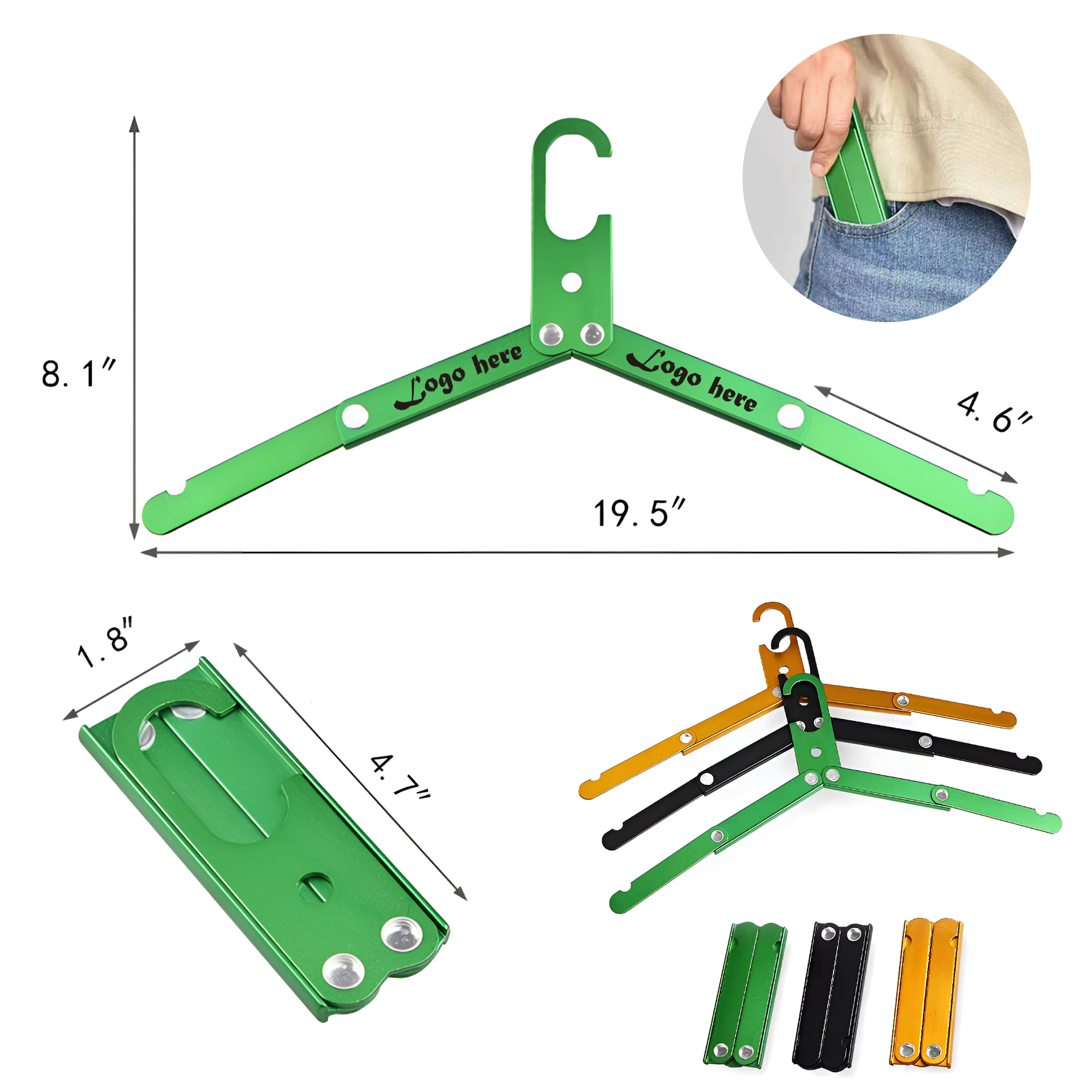MOQ 50 PCS Portable Metal Folding Hanger 4